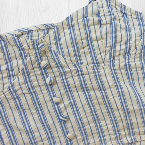 Forever 21 Striped Cutout Cropped Cami - Size Medium - Picture 5 of 7